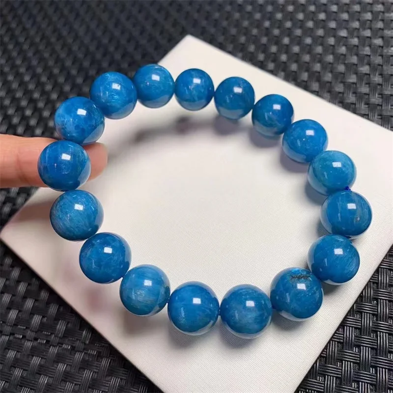 Natural Apatite Bracelet Handmade Fortune Energy Gemstone Mineral Woman Amulet Jewelry Gift 1PCS 12mm