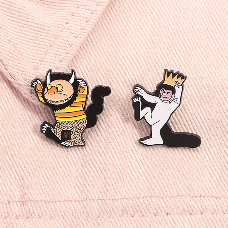Cartoon Fantasy Animated Movie Enamel Pin Anime Character Beast Monsters Brooches Lapel Backpack Badge Jewelery Gift For Friends