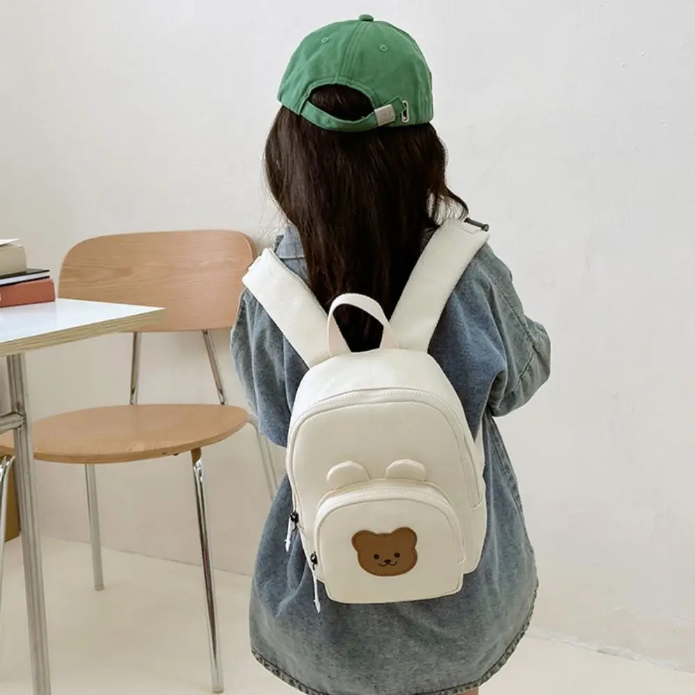 

Cute Korean Kindergarten Schoolbag Canvas Adjustable Children's Handbags Cartoon Bear Kids Backpack Kids' Gift