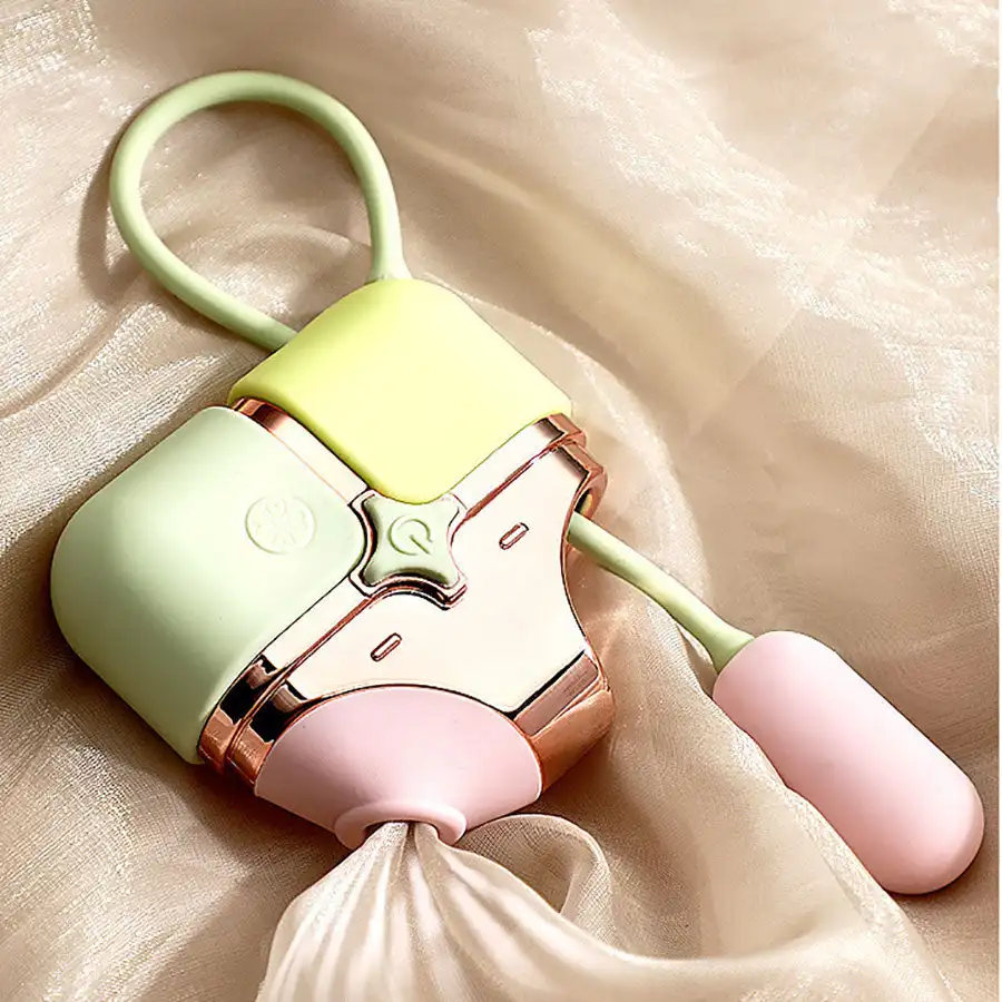 Nuevo 2 en 1 estimulación del clítoris Mini vibrador de succión masaje pezón estimulador de clítoris huevo vibrador bolas de Vagina para mujeres