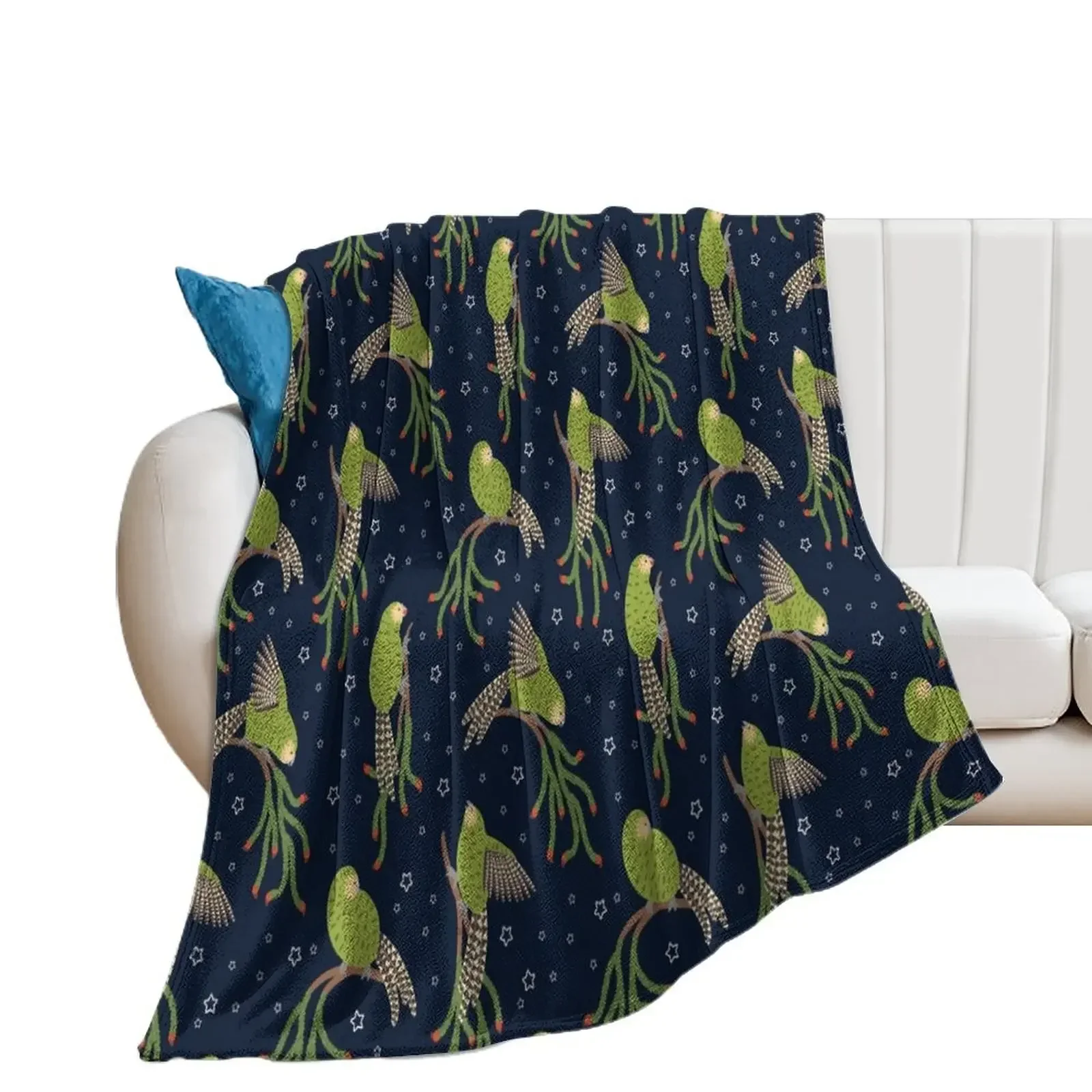 

Kakapo and Rimu Throw Blanket blankets and throws Luxury Throw Sofa Throw Blankets