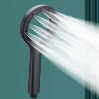 Ring-shaped water booster handheld shower head nozzle ABS large panel spray water-saving anti-blocking bathroom showerhead