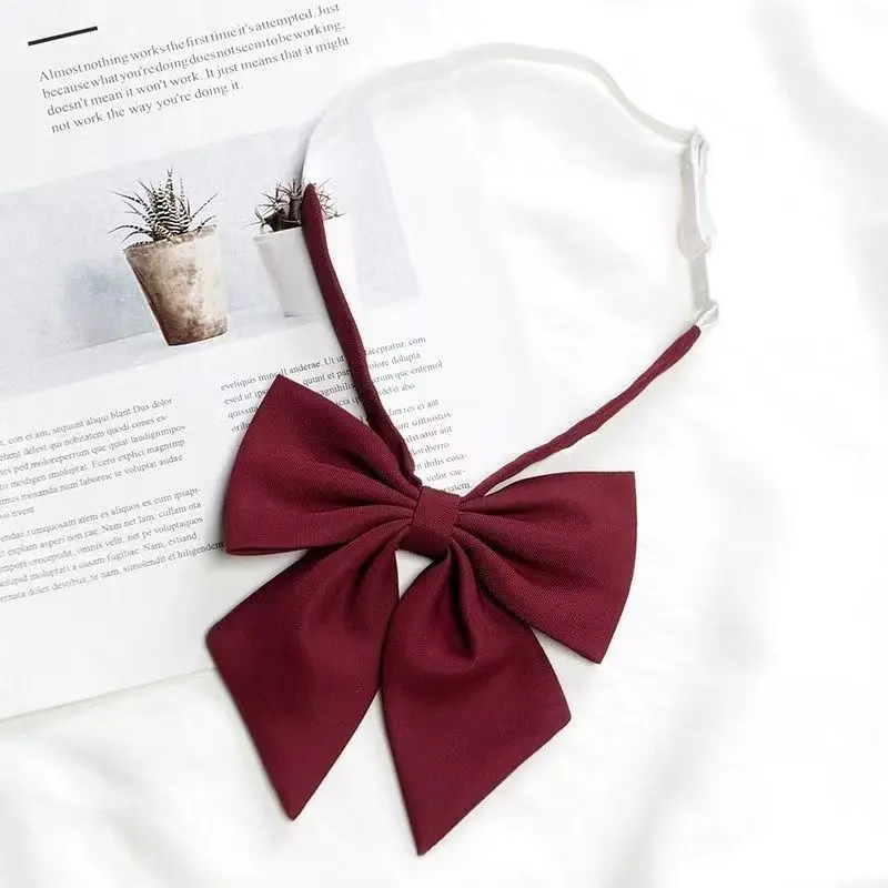 2 قطعة ربطة القوس فيونكة ريشة المرأة JK موحدة بلون زي مدرسي اكسسوارات بحار موحدة القوس الديكور نمط الكلية