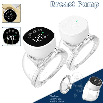 1pcs Wearable Breast Pump Hands Free Electric Portable Wearable Breast Pumps Fully Automatic Breastfeeding Milk Collector