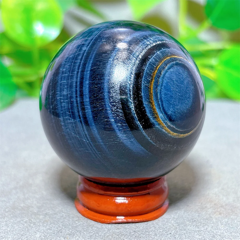 Blue Tiger Eye Sphere Crystal Natural Stone Quartz Stone Minerals Home Decoration Reiki Craft Love Gifts Energy Healing +Stand