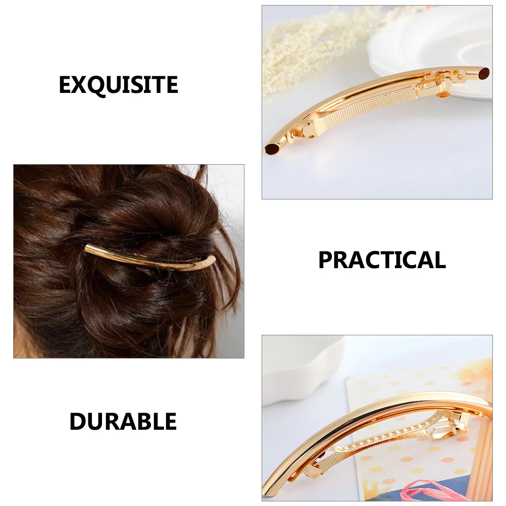 

2Pcs Women Hair Clips Metal Simple French Barrettes Lightweight Comfortable Hair Accessories for Party Work Daily