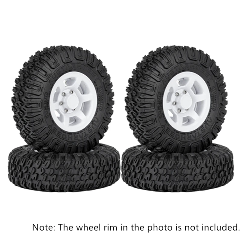 4PCS 85MM 1.55 Inch Rubber Wheel Tires Tyre For 1/10 RC Crawler Car Axial Yeti Jr RC4WD D90 TF2 Tamiya CC01 LC70 MST