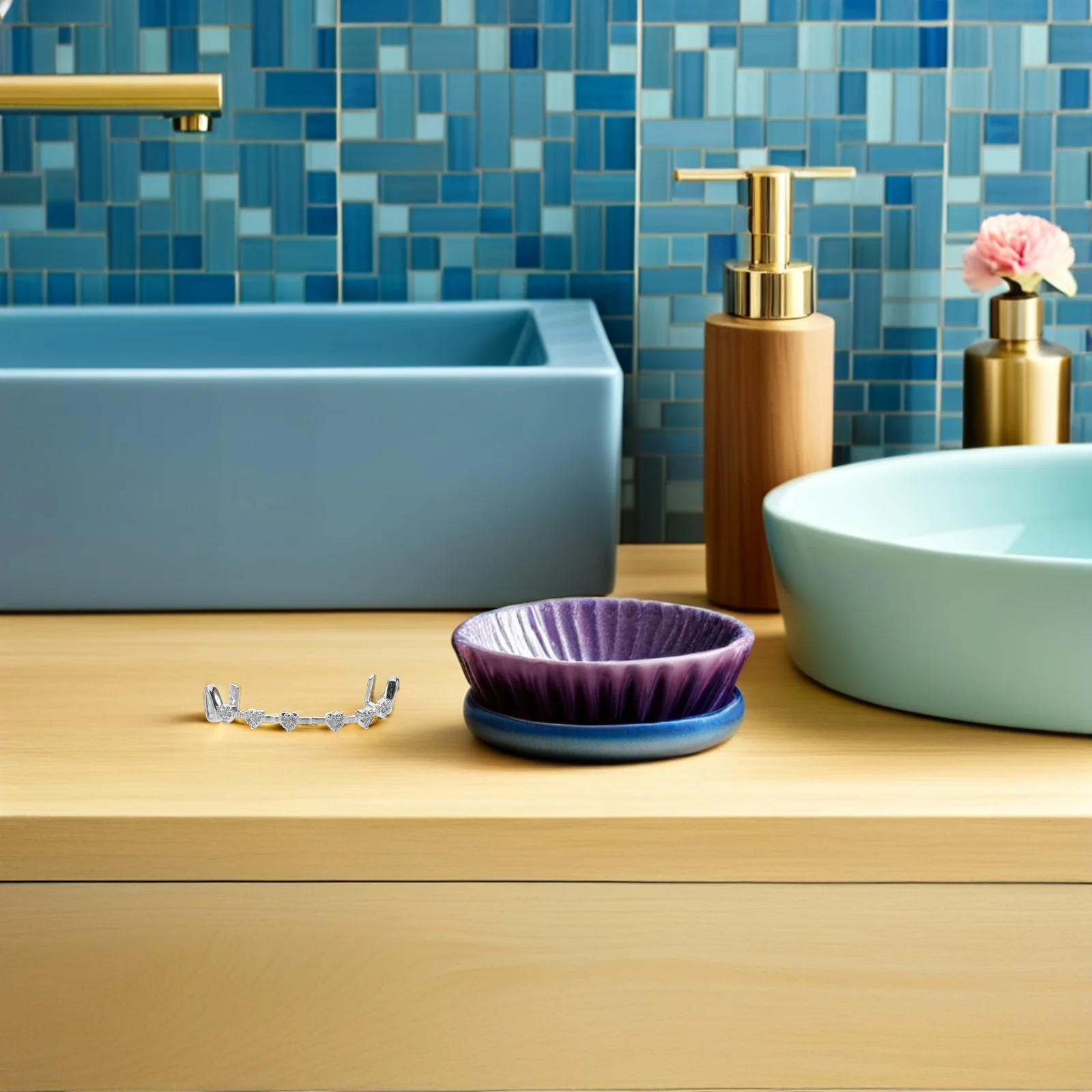 

2 pcs Rhinestone Teeth Grill Punk Style Silver Plated Fake Tooth Cap For Halloween Party Costume Photo Shoot Bling Dental