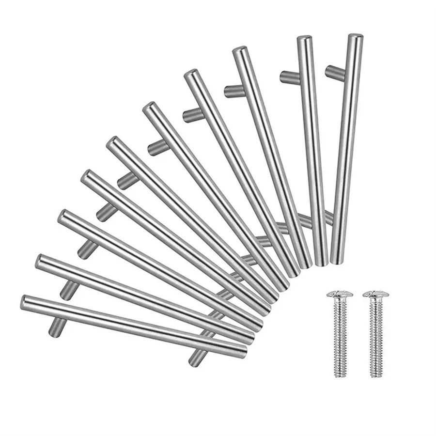 Modern  Stainless Steel Kitchen Door Cabinet T Bar Handle Pull Knob cabinet knobs furniture handle cupboard drawer handle