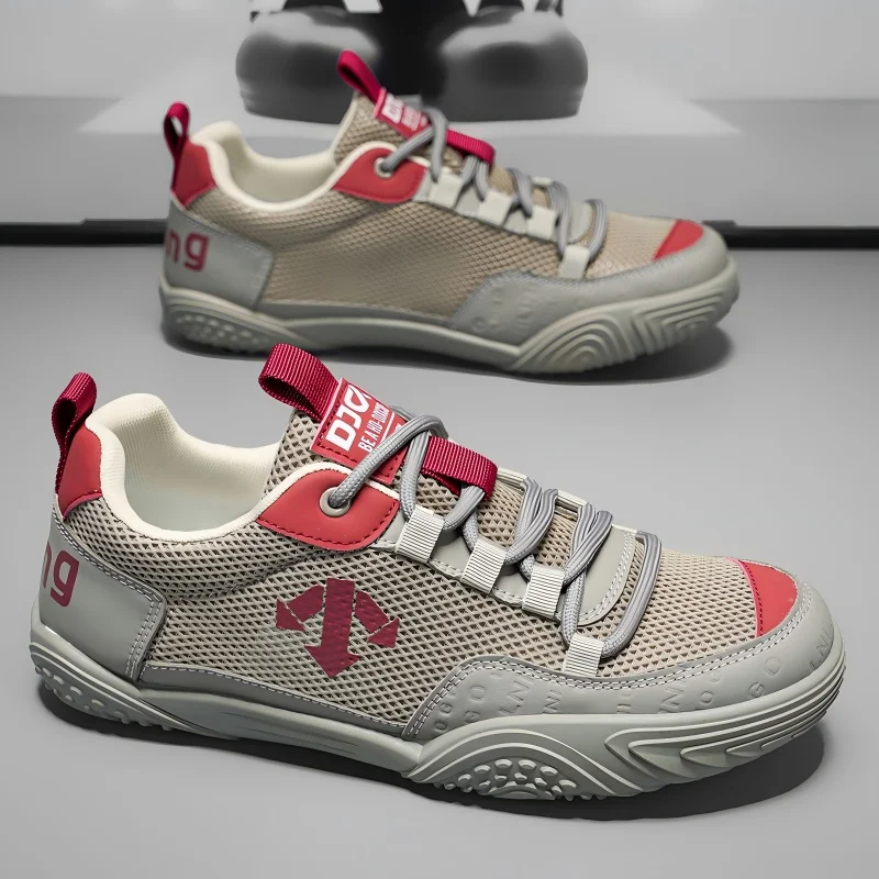 

2025 Summer Breathable Canvas Design Casual Board Shoes with Soft Sole and Lightweight Sporty Comfort Footwear for Men's Trendy