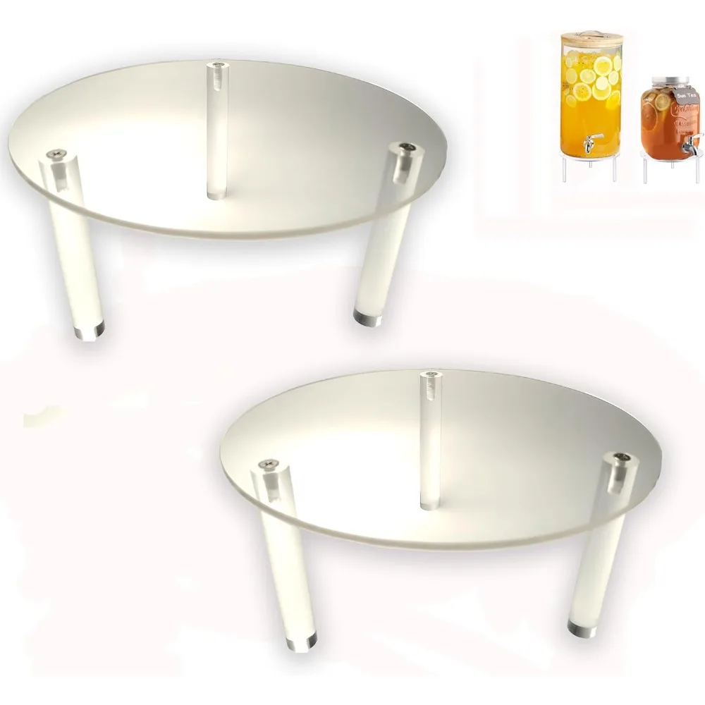 

2Pcs Drink Dispenser Stand,Clear Acrylic Stands,Fit Max 7.87 Inch Diameter of Glass Drink Dispenser,Water Dispenser Stand for Pa