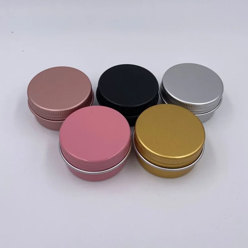 100pcs Colorful Aluminum Box for Face Cream 30ml Lip Balm Containers Empty Containers for Cosmetics Jars Storage Container Lids