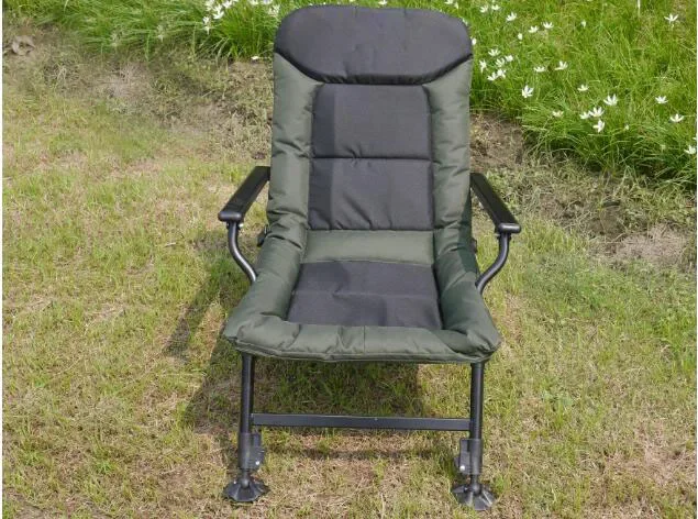 Fishing Chair Folding Outdoor Recreational Camping Fish Bed Metal Iron Outdoor Furniture European Solid Wood Garden Chair