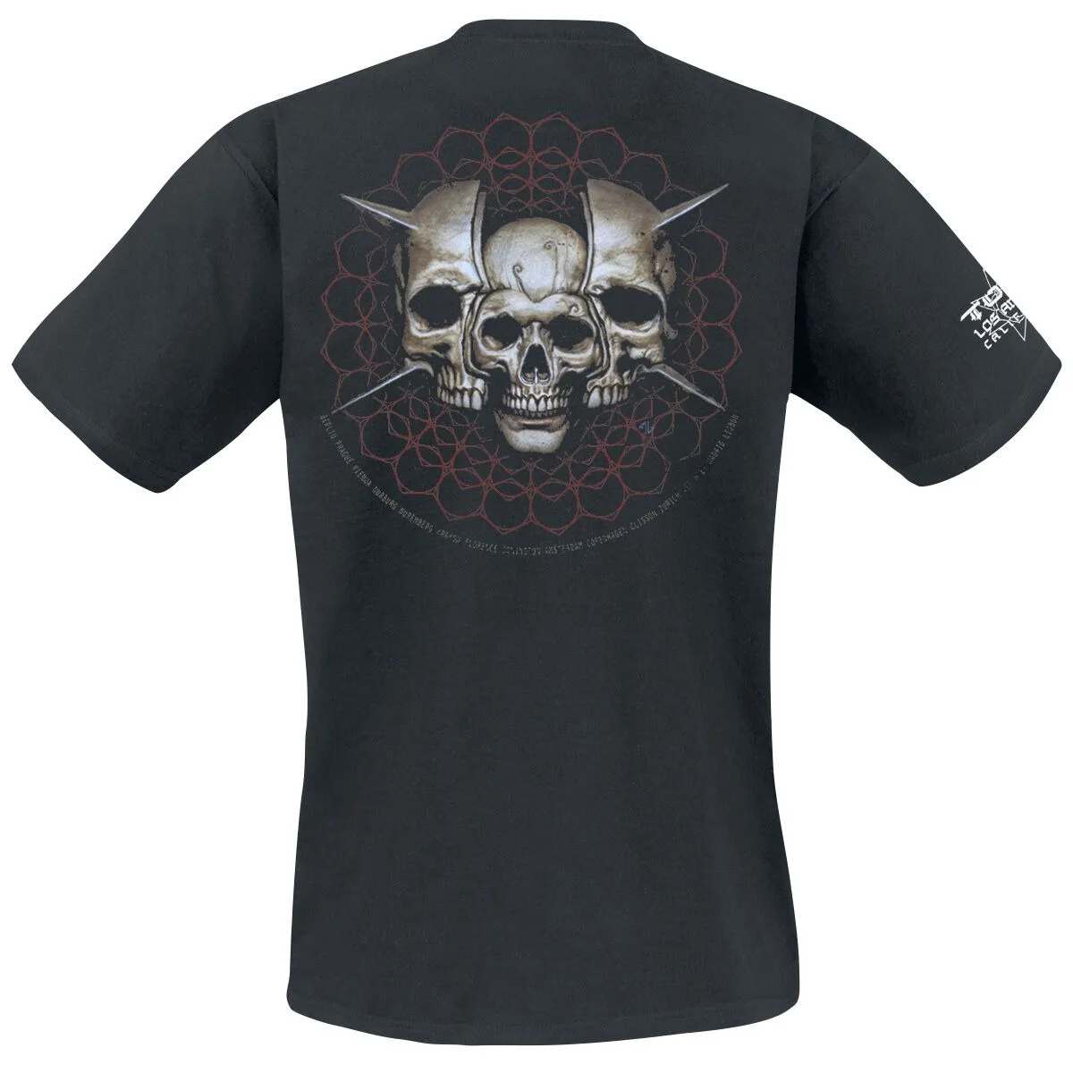 Tool Inspired Cotton T-shirt Spiked Skulls & Sacred Geometry Progressive Metal Tee
