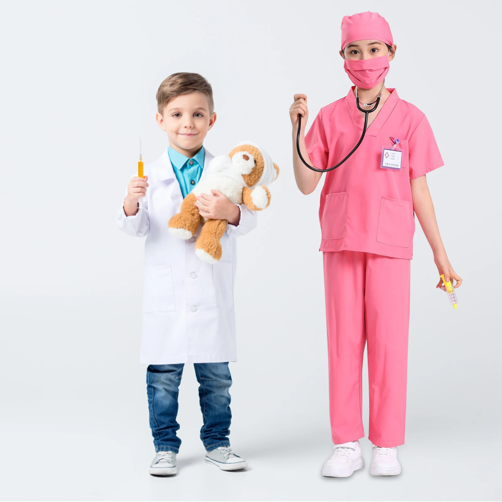 

1Set Doctor Costume Stylish Doctor Uniform Birthday Party Cosplay Outfit Comfortable Wear Costume for