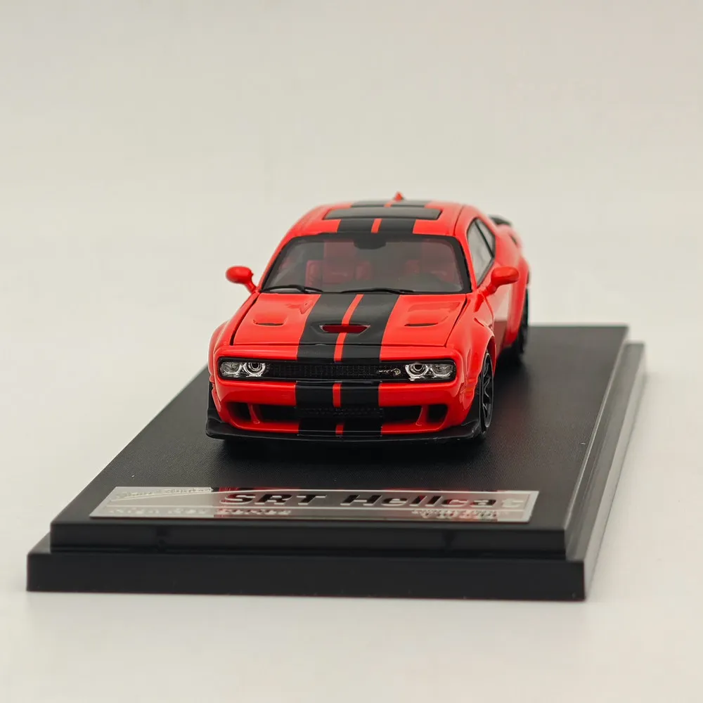 Stance Hunters SH SRT Hellcat Muscle Sports Diecast Models, Red Car Limited Collection, Auto Toys Gift, 1:64