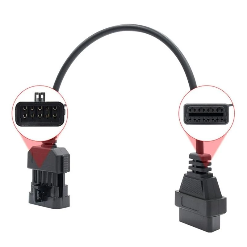 XA6H Efficient 10 Pin OBD Diagnostic Cable for Car Supports Quick Fault Code Reading