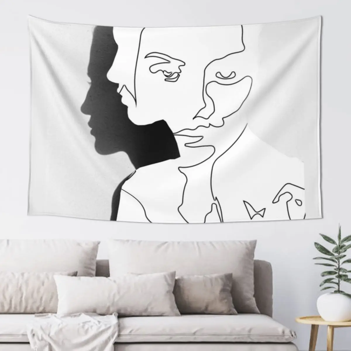 

Portrait (Line Drawing ) Tapestry Home And Comfort Decor Room Design Bedrooms Decor Tapestry