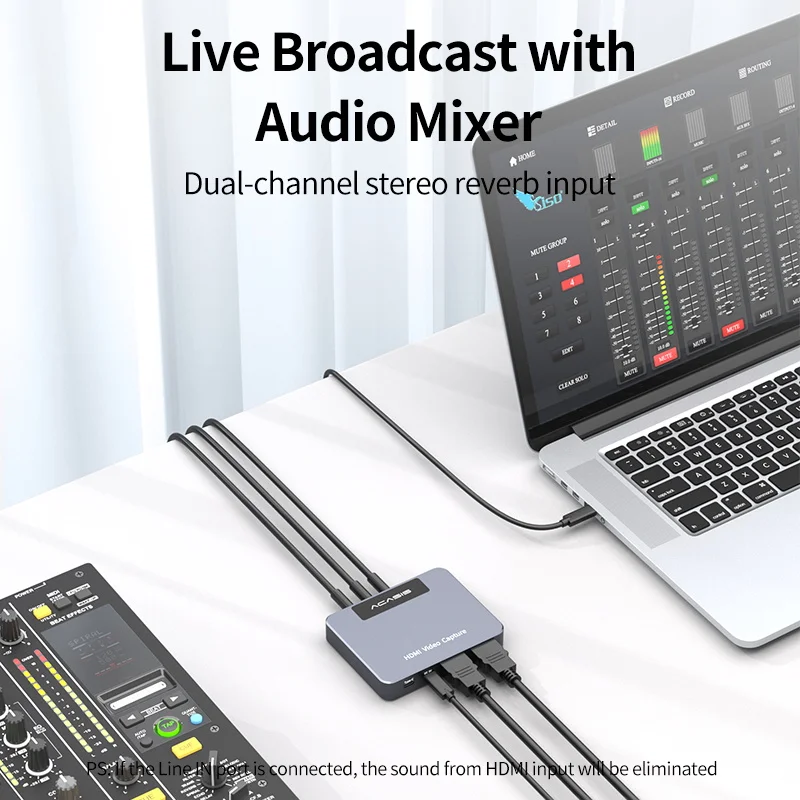 ACASIS HDMI-compatible Capture Card 4K Input 1080p 280Hz Output USB 3.0 Audio Video Record DSLR Camera Action Cam Stream Gaming