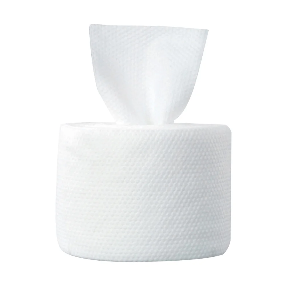 2 Rolls Cotton Soft Disposable Face Washing Towel Wet Dry Use Facial Tissue Makeup Remover Disposable Facial Towel