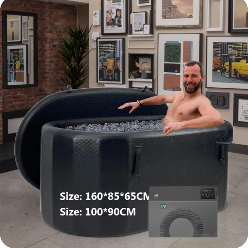 150Cm 1.5m ice oval bath pool 2 people hot tub walk-in bath with shower