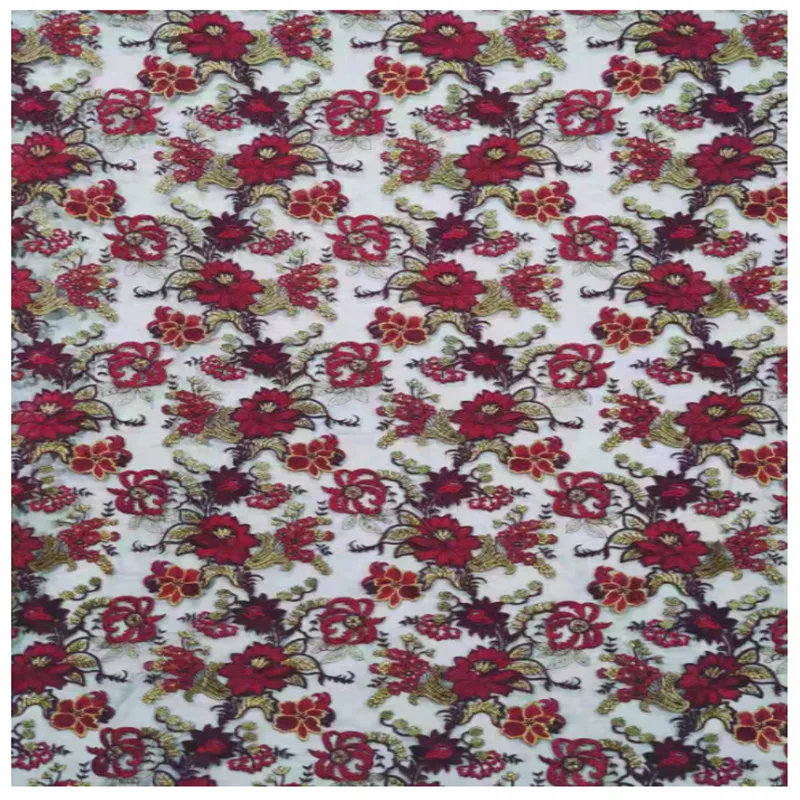 

Высококачественная ткань Dr с цветочным принтом и вышивкой, летняя удобная мягкая растворимая кружевная ткань, тяжелый материал для одежды, сделай сам, Hanrt