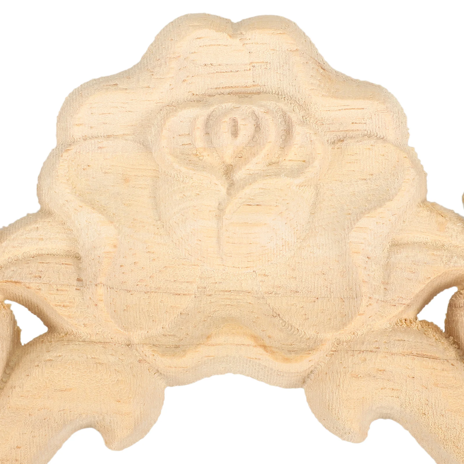

4pcs Wooden Carved Onlay Applique For Furniture Decor Unpainted Corner Moulding Vintage Wood Overlay Decorative Appliques Home