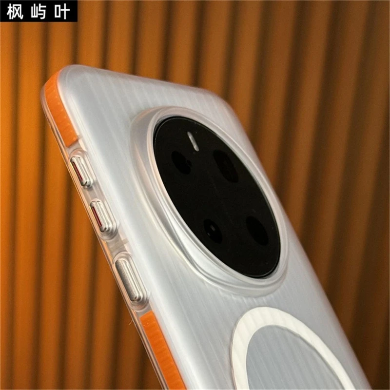 Magnetic Case For Honor Magic 6 Pro 7 7Pro 5G For MagSafe Matte Clear Luggage Stripe Slim Back Cover For Magic7 6Pro Hard Shell