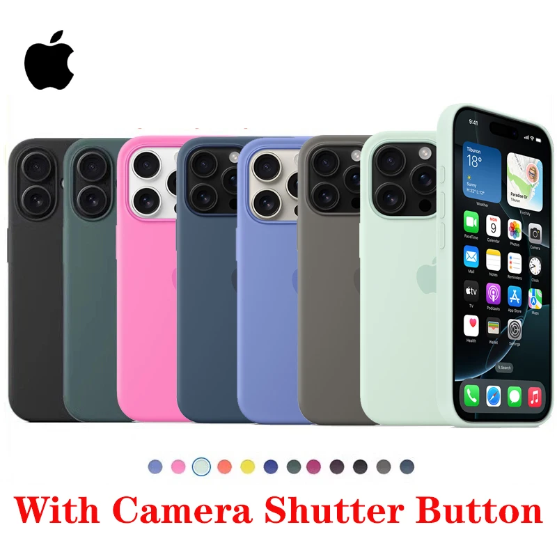 

Original Camera Control Liquid Silicone Magsafe Animation Magnetic Case For iPhone 16 Pro Max 16 Plus 16Pro Cover With Apple Box