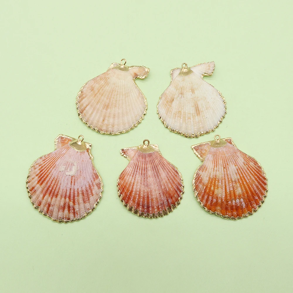 Bohemian Natural Sea Shell Scallop Pendants Charms for Jewelry Making DIY Necklace Anklets Fashion Jewelry Accessories Supplier