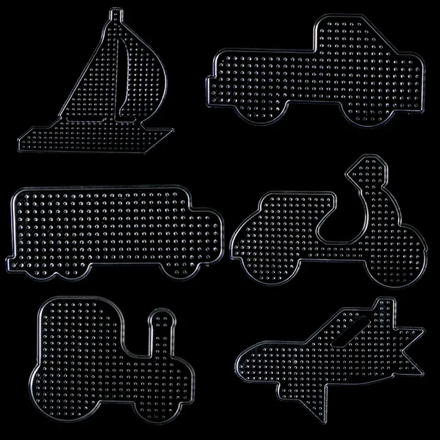 4/6 paczek 5mm koraliki bezpiecznikowe Pegboards przezroczyste plastikowe szablony koralików do prasowania dla majsterkowiczów rzemiosło akcesoria do wyrobu biżuterii