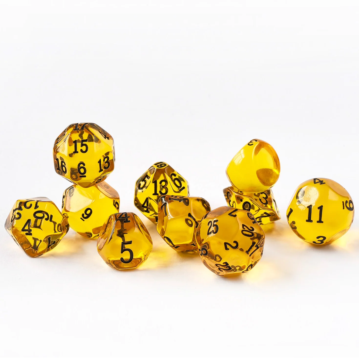 10 Pieces Odd Numbered Polyhedral Dice Set D3-D25,  Odd Number Dice Set Includes D3, D5, D7, D9, D11, D13, D15, D17, D19, D25