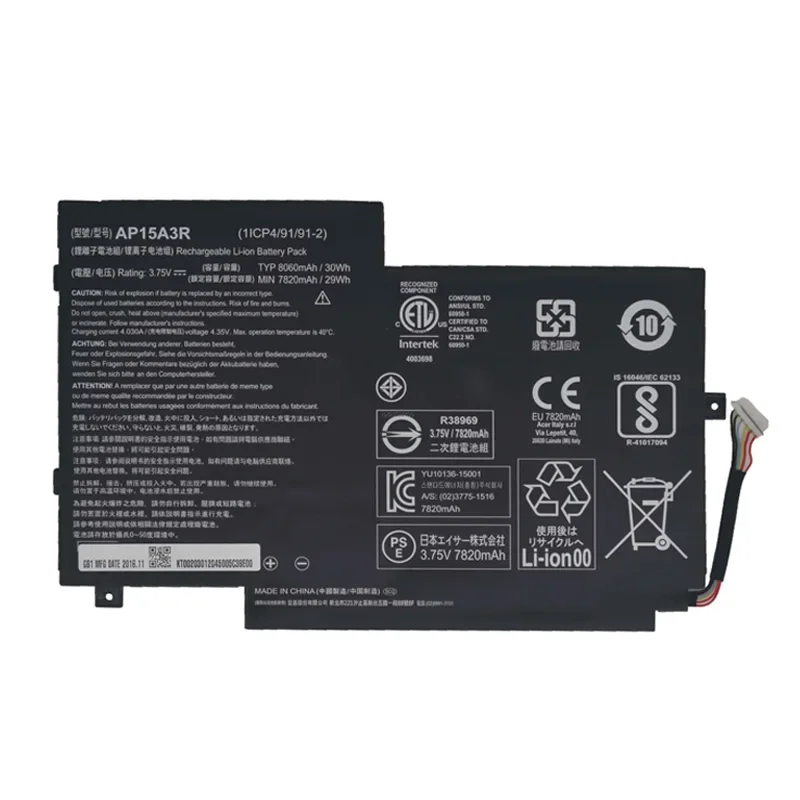 LMDTK New AP15A3R AP15A8R Laptop Battery For Acer Aspire Switch 10 SW3-013 3.75V 30WH 8000mAh