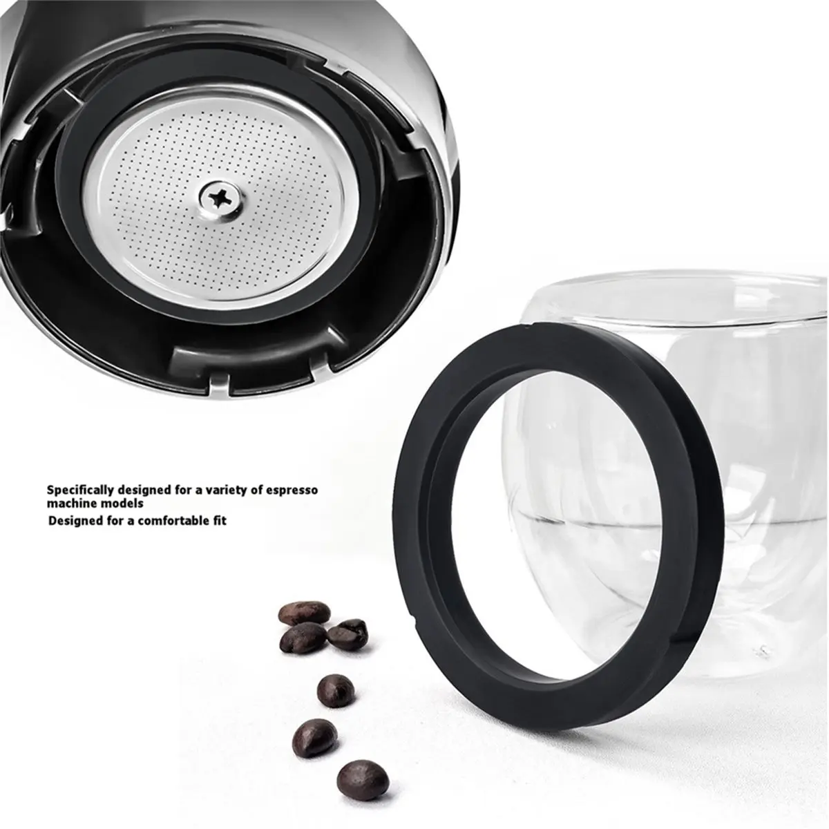 A47T 58mm Silicone Gasket Seal Espresso Machines Steam Ring for BABY/CLASSIC/ /