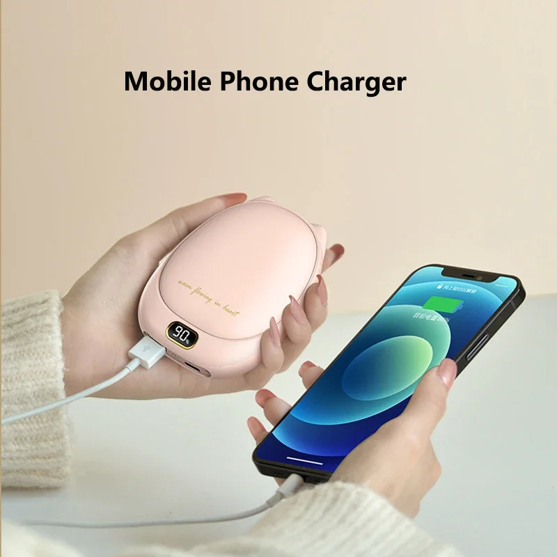JayoWade New 10000mAh Hand Warmer Power Bank Portable Charger Powerbank for iPhone Samsung Huawei Xiaomi External Spare Battery view 3