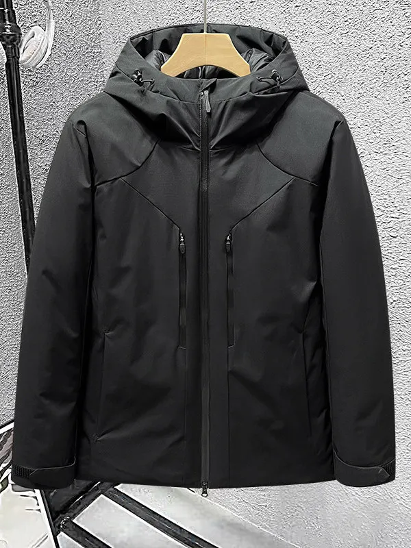 سترة من القطن بغطاء للرأس من Thiened للرجال والنساء في الهواء الطلق مقاومة للرياح ومقاومة للماء وحامل معطف مناسب طويل Sve #5