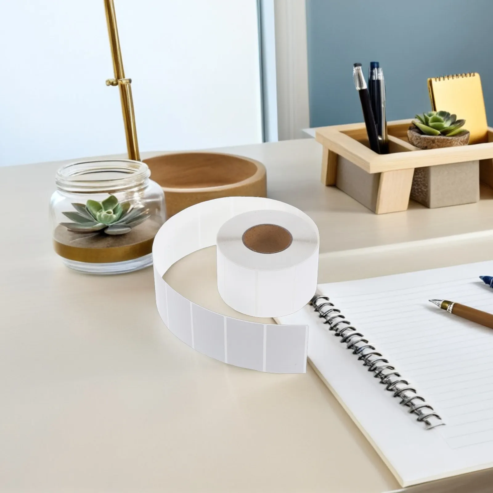 

1 Roll Blank Thermal Shipping Thermal Self-Adhesive Label Paper for Printer Vegetable Fresh Produce Mailing