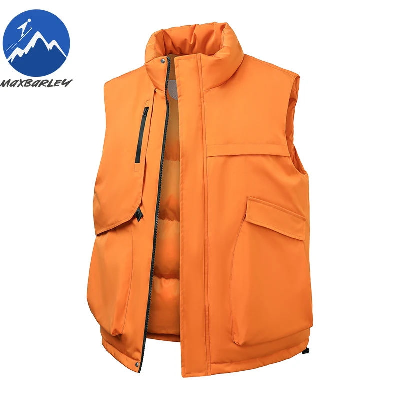 

Men Cotton Vest Trendy Stand Collar Outdoor Photography Thick Warm Jacket Comfort Street Lightweight Winter Sleeveless Waistcoat