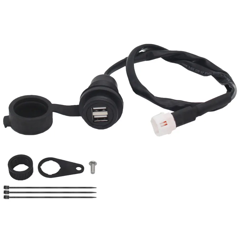 مقبس شاحن USB لـ MT-09 SP لـ XSR700 مزدوج USB مهايئ شاحن محول مأخذ التوصيل 12 فولت DV منفذ محول عدة