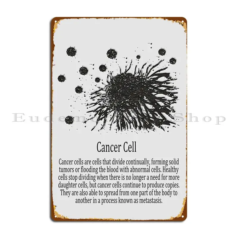 Cancer Cell Metal Sign Wall Cave Garage Wall Decor Iron Wall Plaque Tin Sign Poster