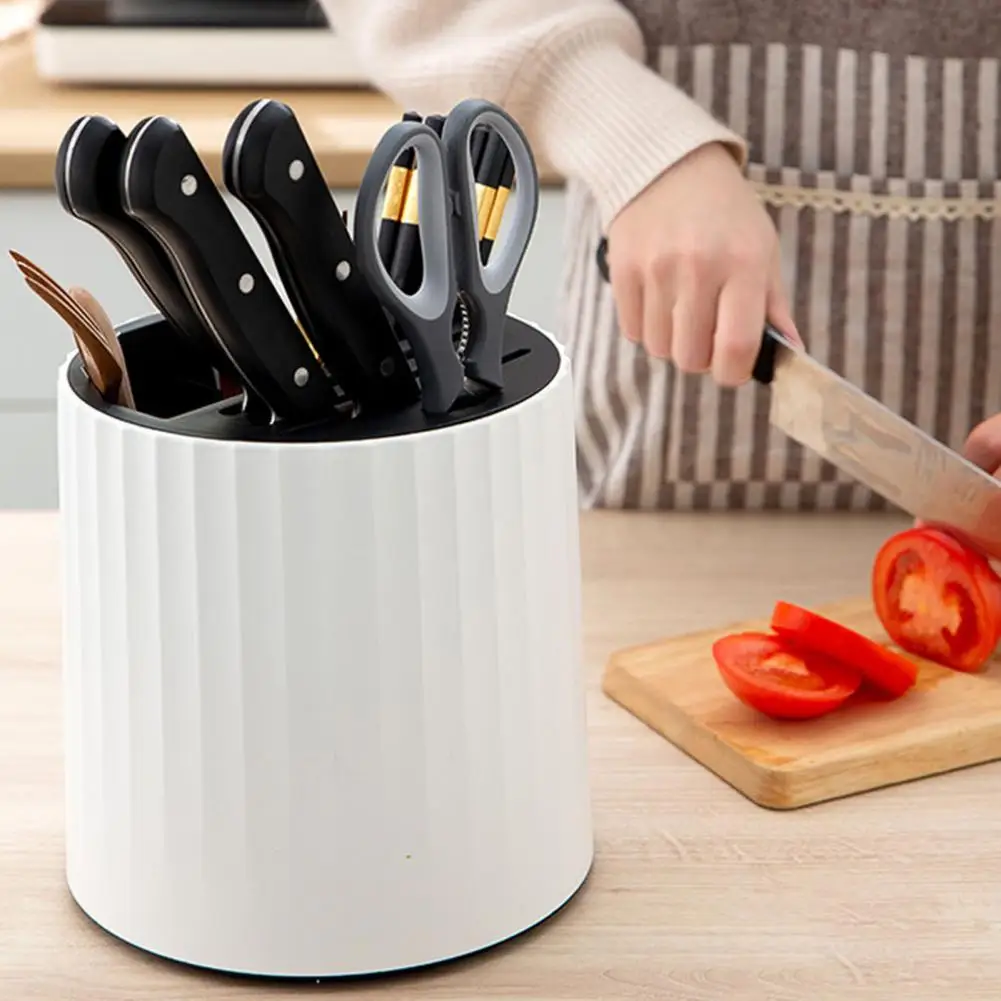 Cutter Rack Rotatable Drainage Design Fork Spoon Cutter Organizer Detachable Large Capacity Cutlery Shelf Kitchen Tableware