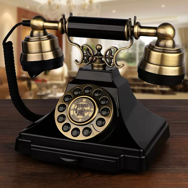 Retro Wired Fixed Telephones Classic Rotary Dial Old Vintage Landline Phone for Home Novelty Antique Art HOUSE Telefon