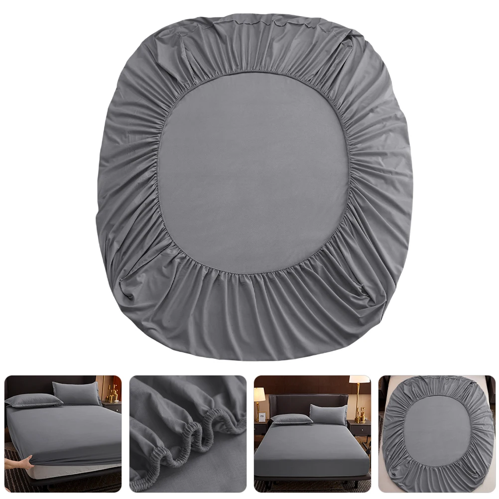 

Anti-Slip Cotton Fitted Sheet Mattress Cover Home Hotel Comfortable Bed Protectors Elastic Breathable White Grey 70X140Cm
