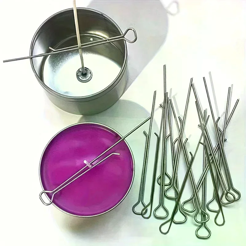 5-20Pcs 4.3 Inch Candle Wick Holders Clip Wick Fixer Stainless Steel Holders For Candle Making Metal Wick Centering Device Tools