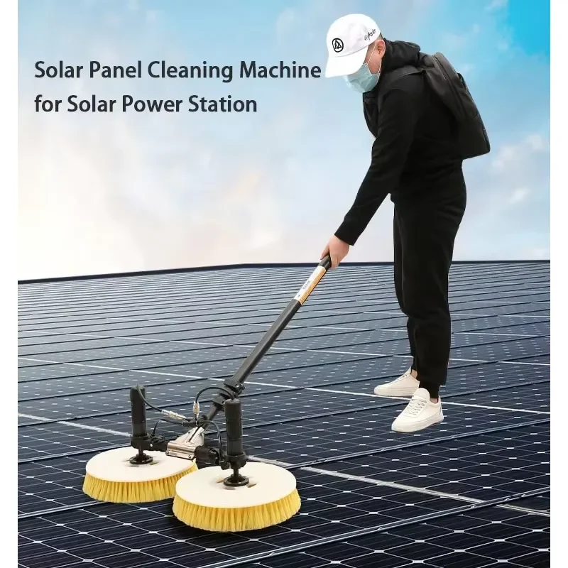 Automatic Solar Panel Cleaning Robot Dual Power Supply Photovoltaic Module Washer for Rooftop Ground Mounted System