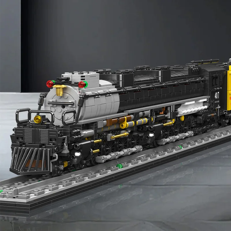 New Technical Big Boy 4884 Locomotive Building Blocks Railway Train Model Mould King Bricks Set Toys for Adults Kids Gifts