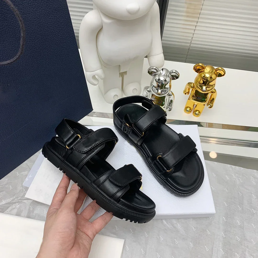 Design 2024 New European and American Sandals Women Shoes Design Women Sandals Open Toed Fairy Outwear Women Slippers