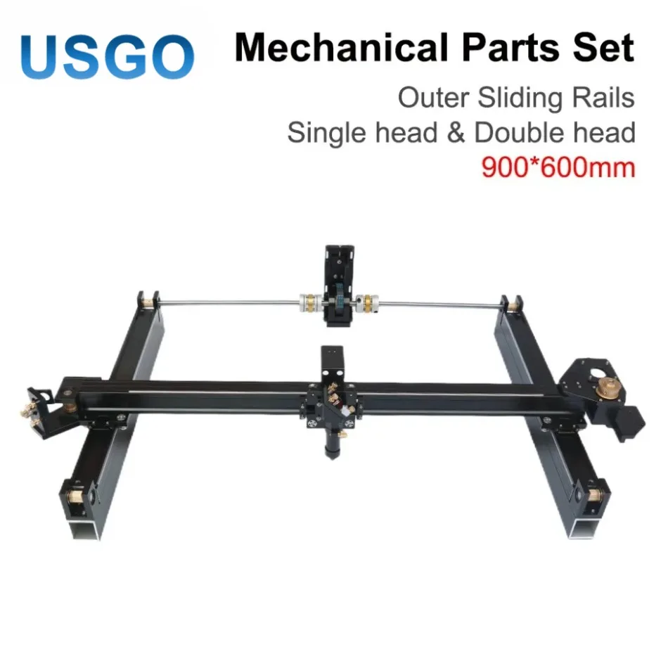 USGO مجموعة الأجزاء الميكانيكية 900 مللي متر * 600 مللي متر مجموعة ليزر واحدة مزدوجة الرأس شريحة خارجية لتقوم بها بنفسك ليزر CO2 9060 آلة ليزر CO2 #3