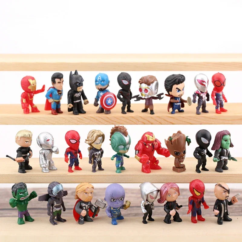 Capsule Toys the Avengers Hulk Thor Spider Man Venom Captain Decoration Collection Action Figure Toy Xmas Fans Gift