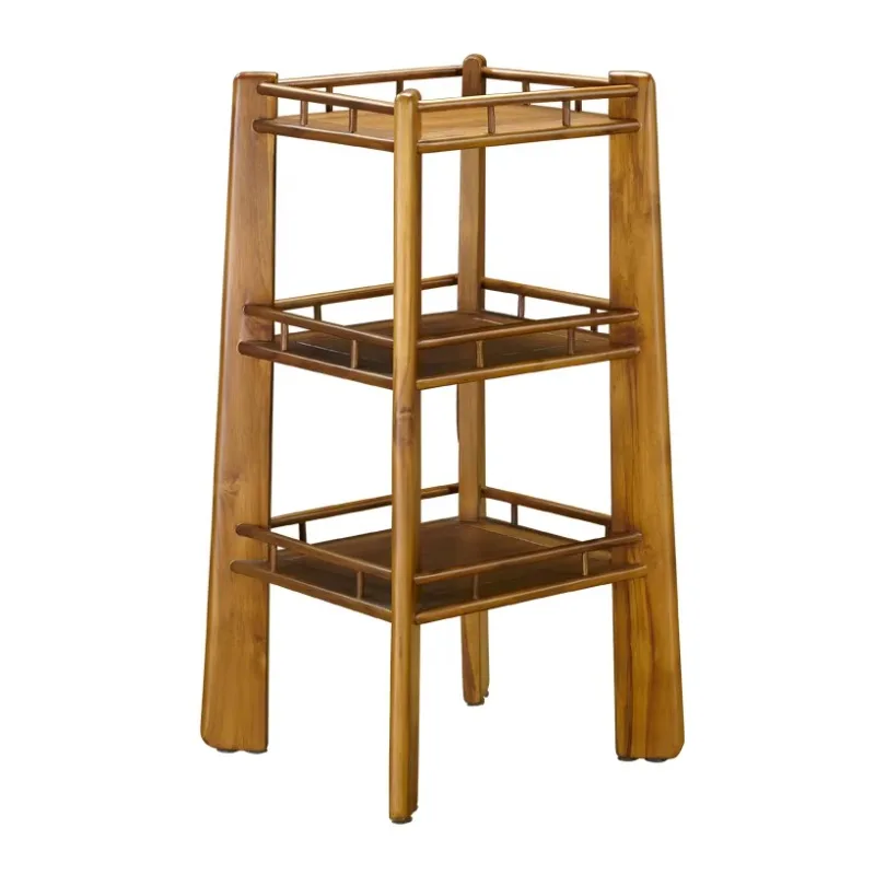 

Modern multifunctional teak storage rack Neat and convenient furniture